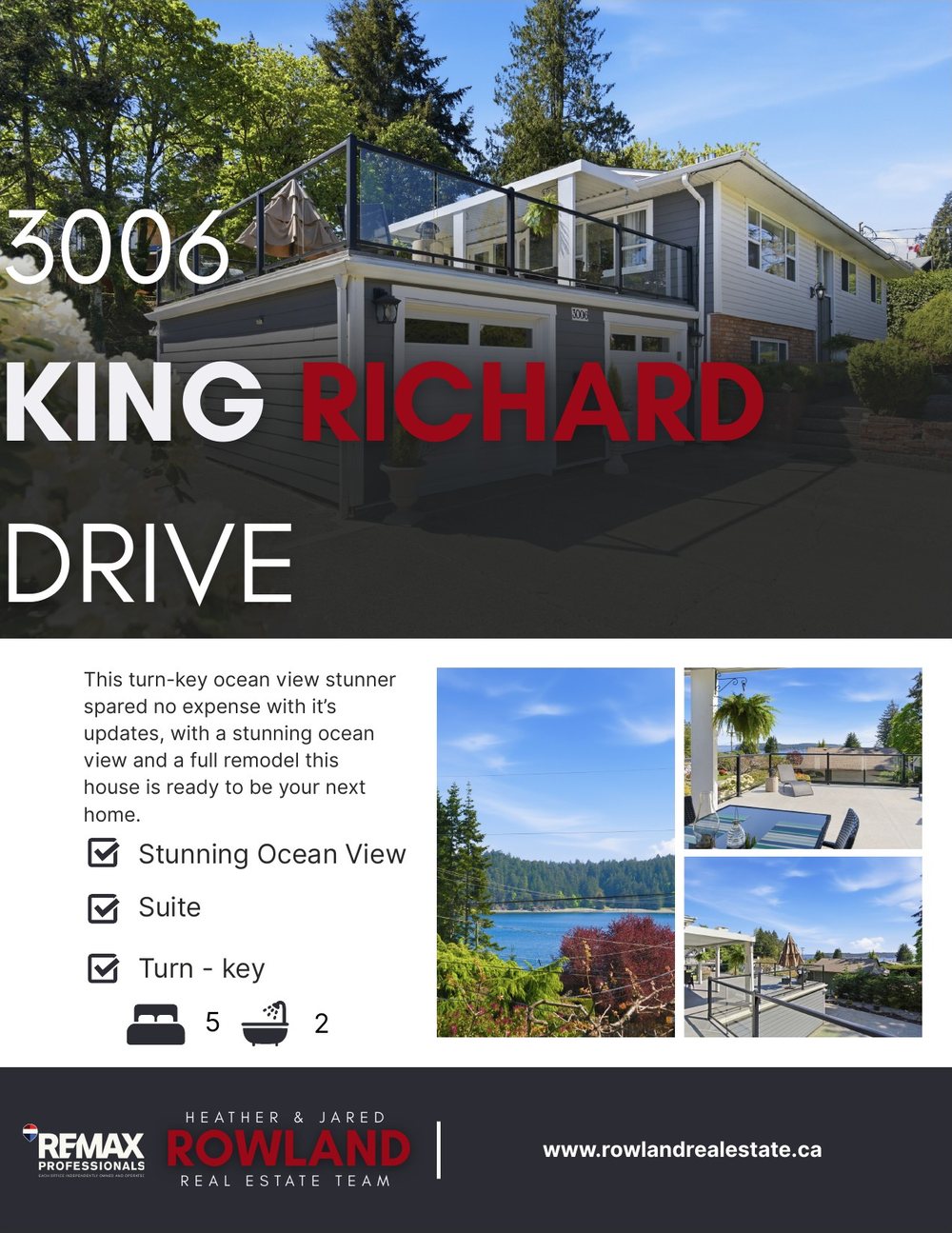 Front cover of the listing booklet for 3006 King Richard Drive, Nanaimo